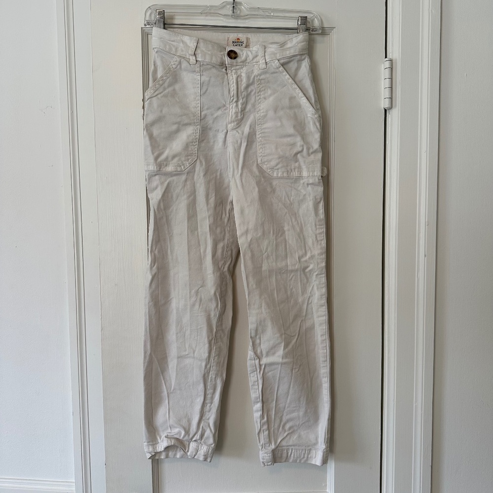 Marine Layer Women's Carpenter Pants White Size 0
